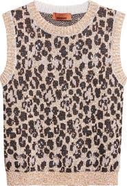 Missoni Animal Jacquard Sequin Sleeveless Sweater