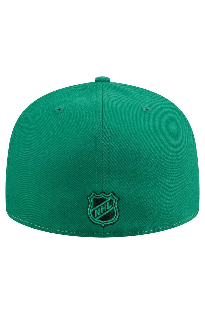 New Era Men's New Era White/Kelly Green Dallas Stars Repeat Two-Tone 59FIFTY Fitted Hat, Alternate, color, 