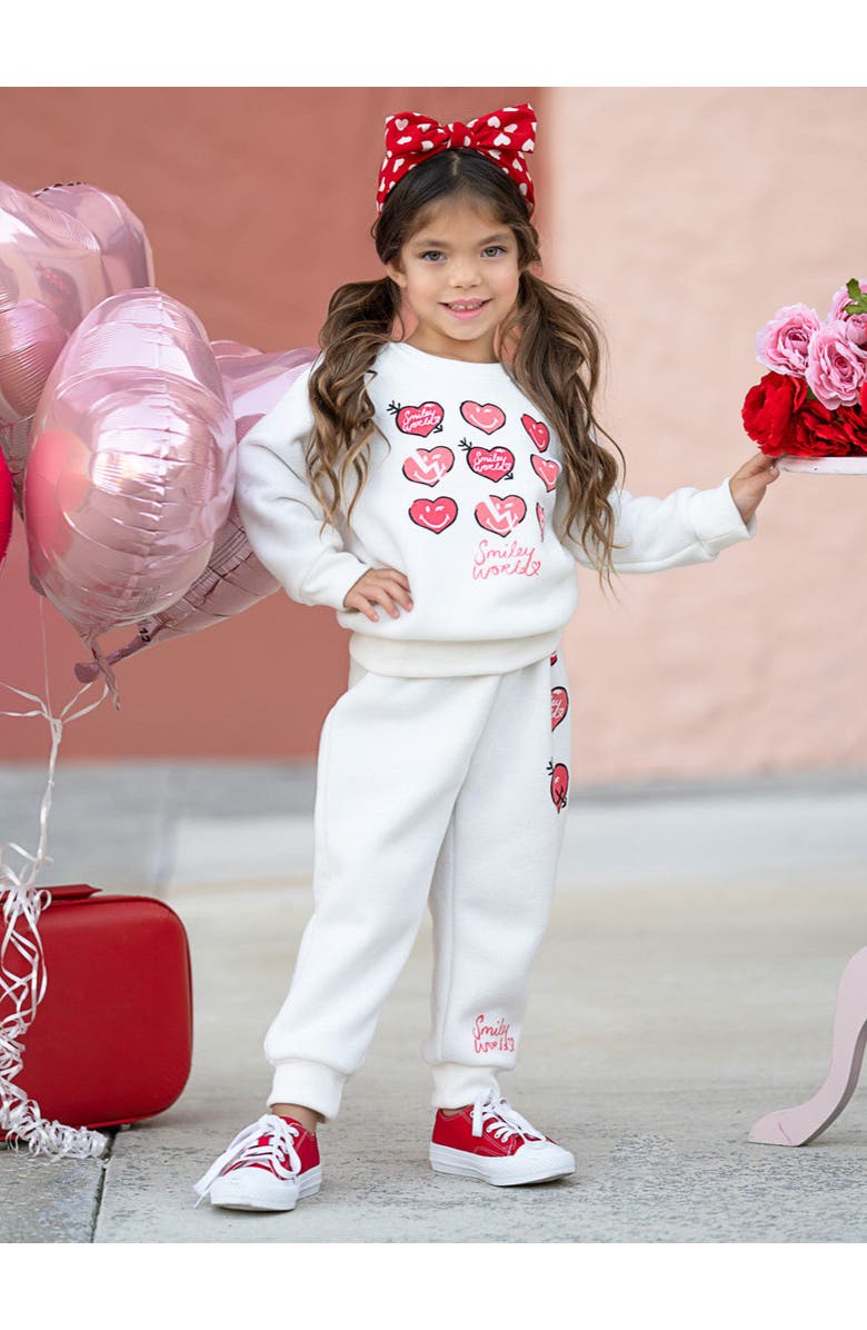 Mia Belle Girls Girls SmileyWorld Love Yourself Sweatshirt & Jogger Set, Alternate, color, 