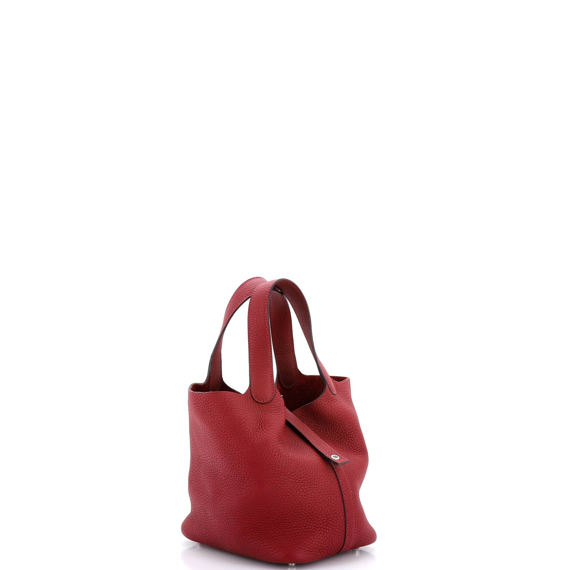 Pre-Owned Hermes Picotin Lock Bag Clemence PM, Alternate, color, Rouge H