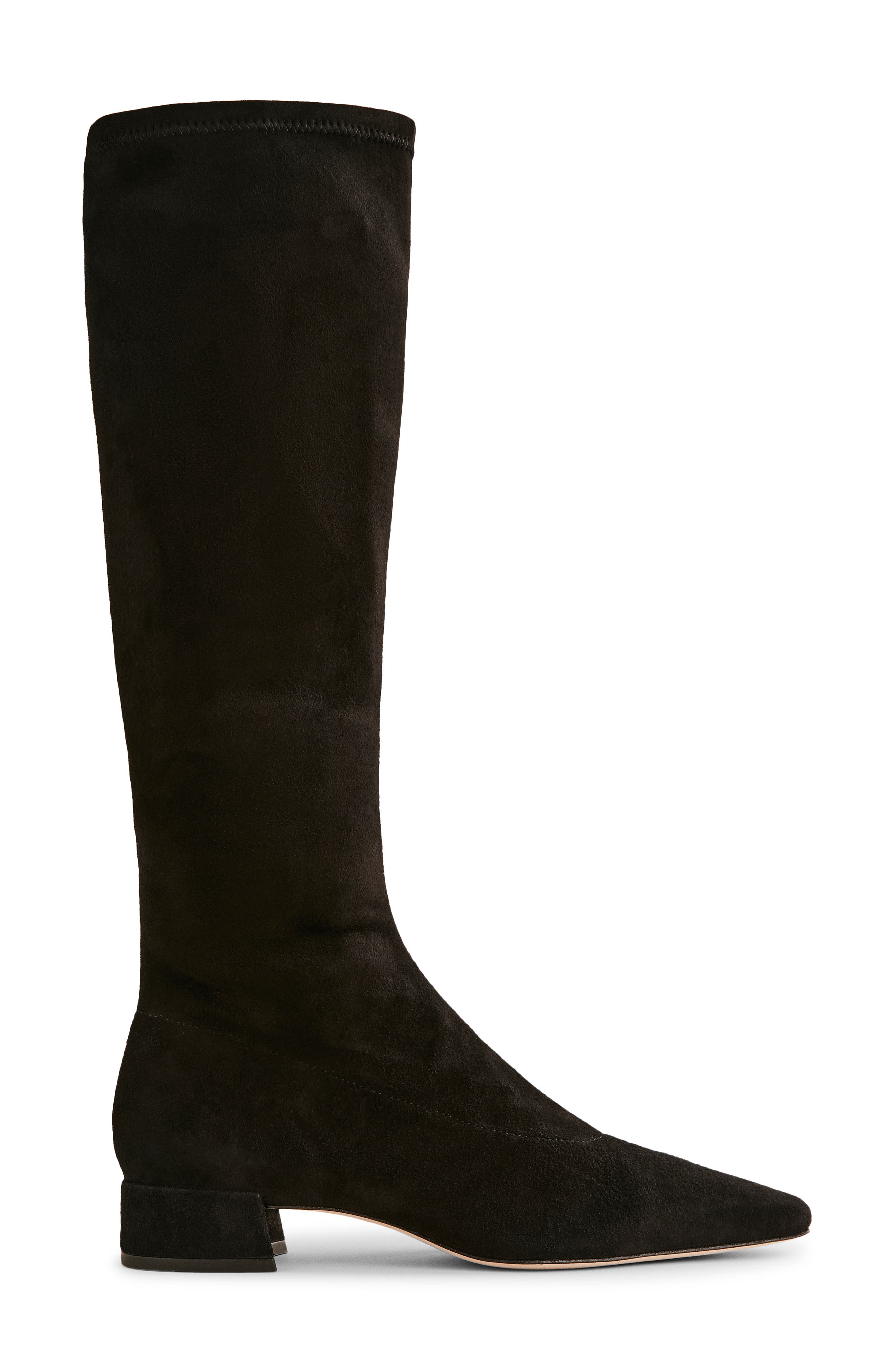 Reformation Raven Knee High Boot, Alternate, color, Black Suede