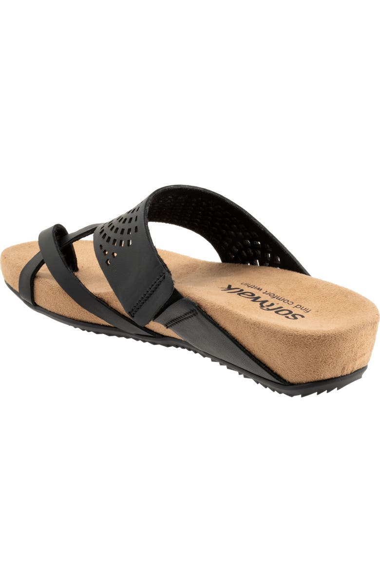 SoftWalk<sup>®</sup> Blaine Perf Platform Wedge Slide Sandal, Alternate, color, Black
