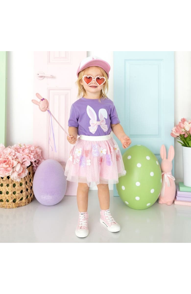 Sweet Wink Bunny Bow Easter Short Sleeve T-Shirt, Alternate, color, 
