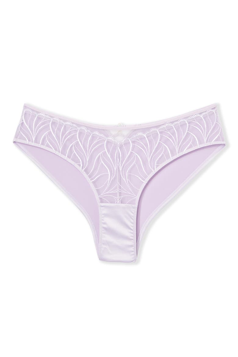 Envolee Lace & Satin Hipster Panties, Alternate, color, LILAC