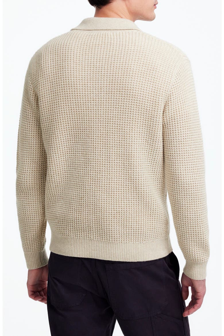 Waffle Johnny Collar Polo, Alternate, color, HEATHER LIGHT SAND