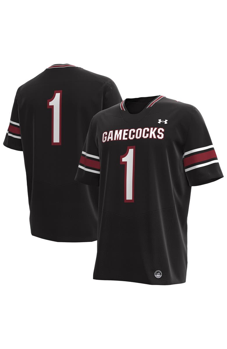 Under Armour Men's Under Armour #1 Black South Carolina Gamecocks Replica Football Jersey, Main, color, Black