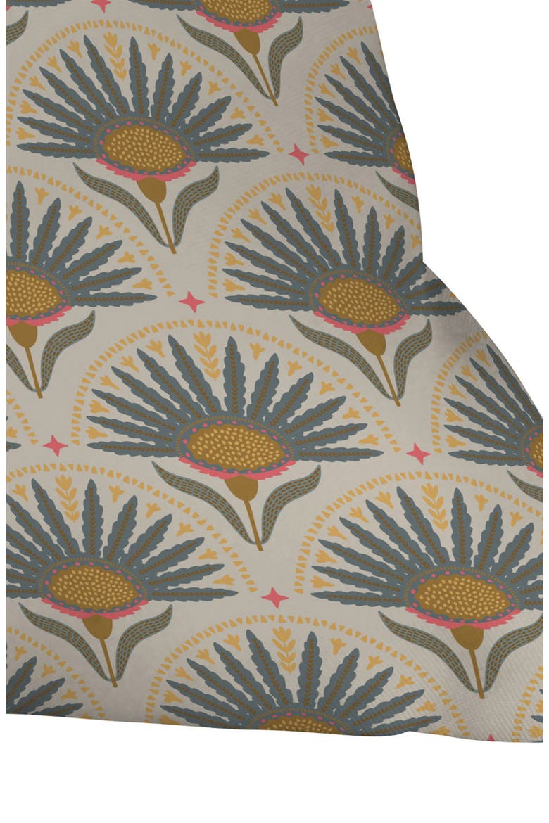 Fan Florals Throw Pillow, Alternate, color, YELLOW