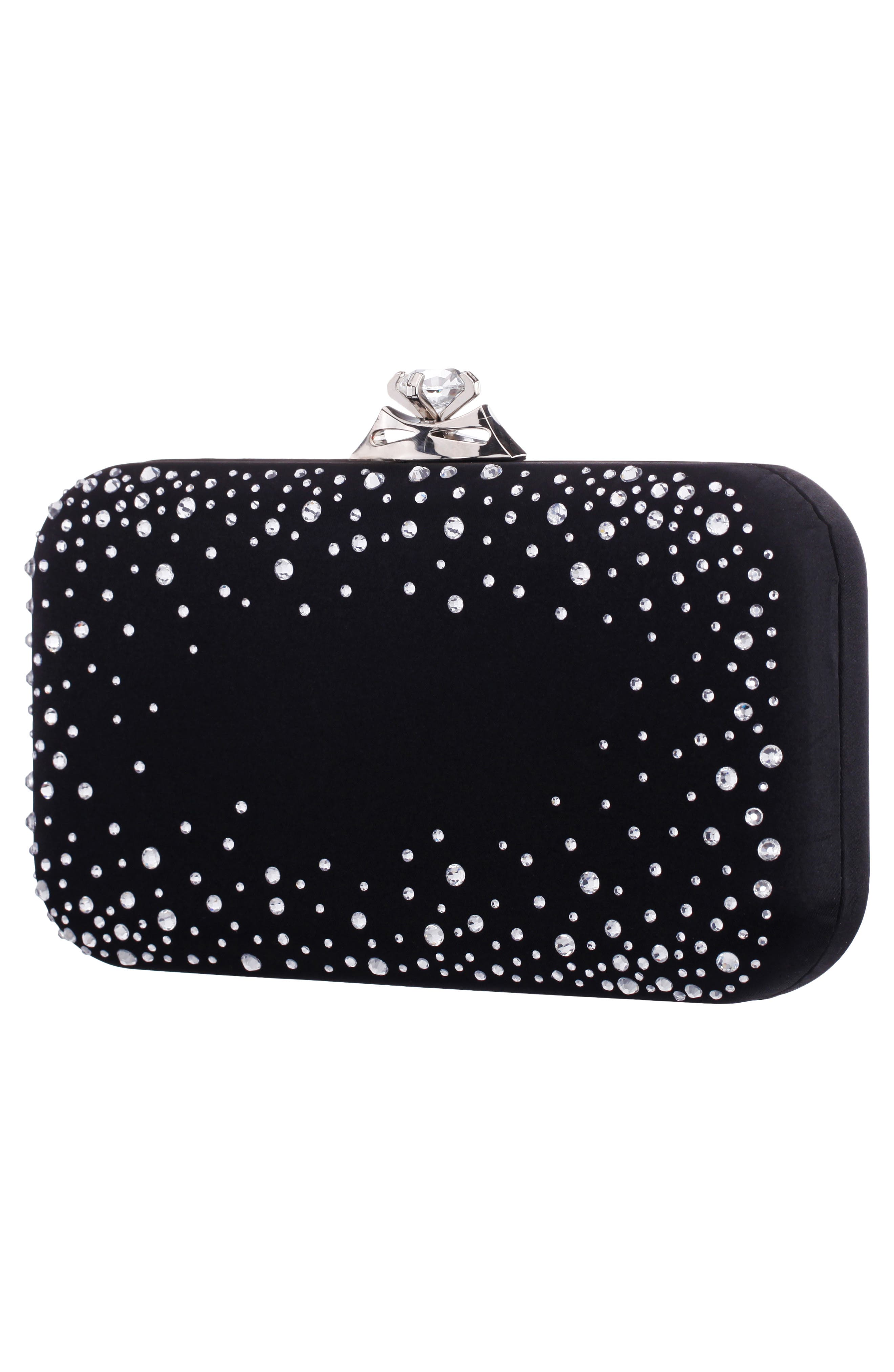 Nina Lindsay Frame Clutch, Alternate, color, Black