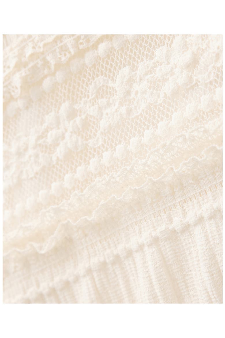 V-Neck Lace Top, Alternate, color, VANILLA