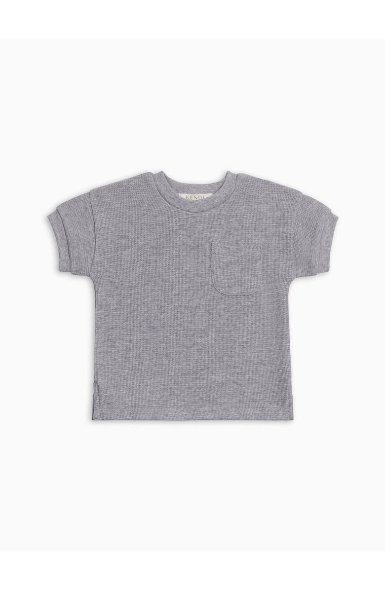 KENDI by Colored Organics Organic Bailey Waffle Pocket Tee, Alternate, color, Ashen