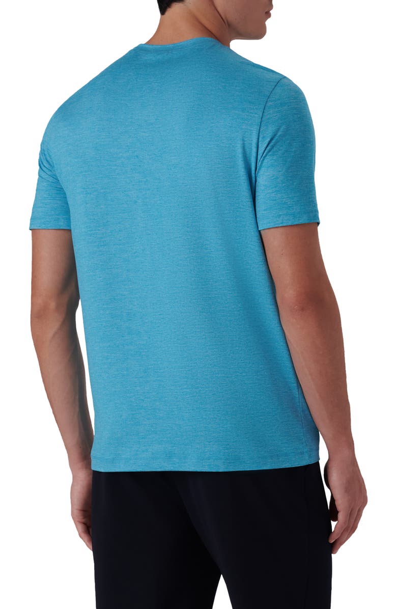 Bugatchi Crewneck T-Shirt, Alternate, color, Aqua