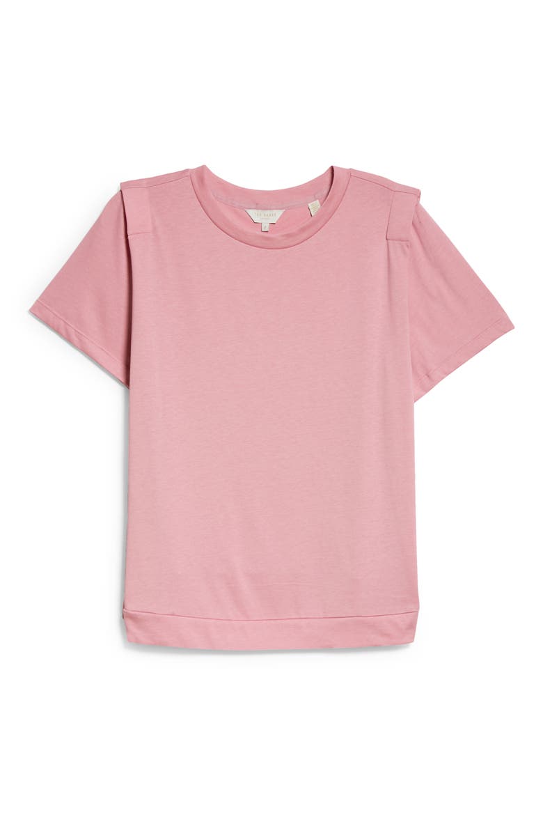 Women's Structured Shoulder T-Shirt, Alternate, color, DUSKY PINK