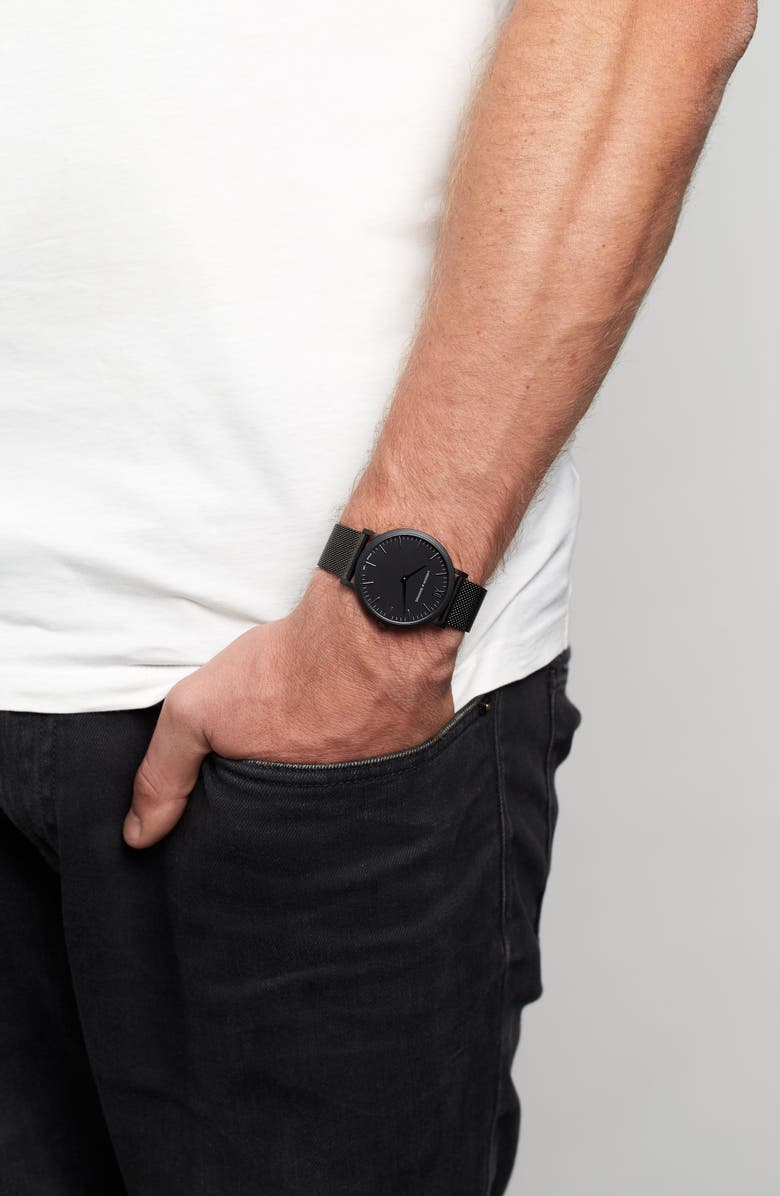 LARSSON & JENNINGS Lugano Mesh Strap Watch, 40mm, Main, color,