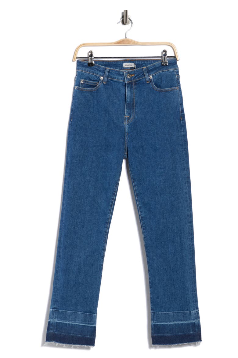 River High Waist Straight Leg Jeans, Alternate, color, MARINE