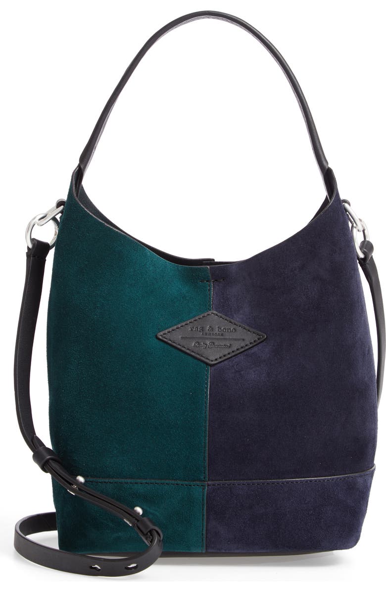 rag & bone Mini Camden Suede Tote, Main, color,