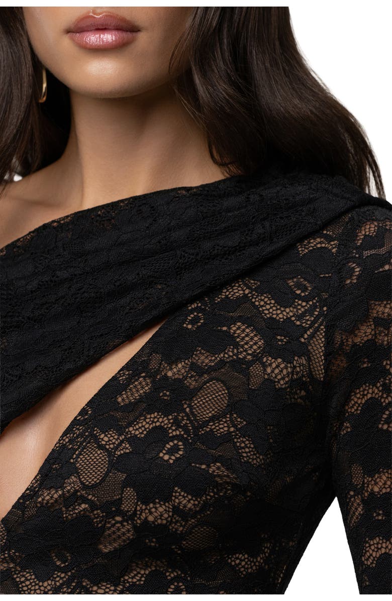 JLUXLABEL Midnight Romance Lace Dress, Alternate, color, Black