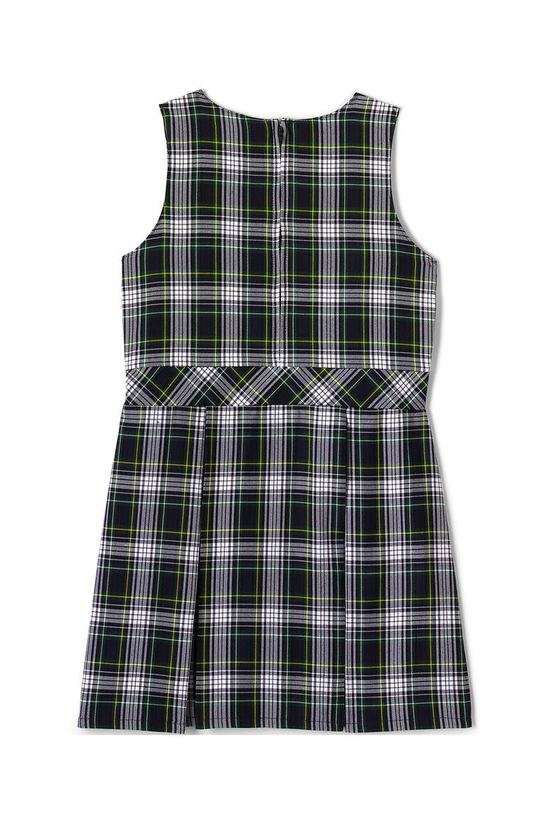 Girls Uniform Plaid Jumper, Alternate, color, White/Evergreen Plaid