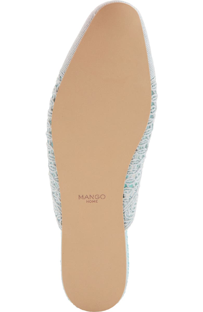 MANGO Crochet Indoor Mule Slipper, Alternate, color, Blue