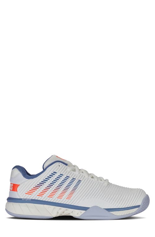 K-swiss Hypercourt Express 2 Tennis Shoe In White/infinity/scarlet Ibis