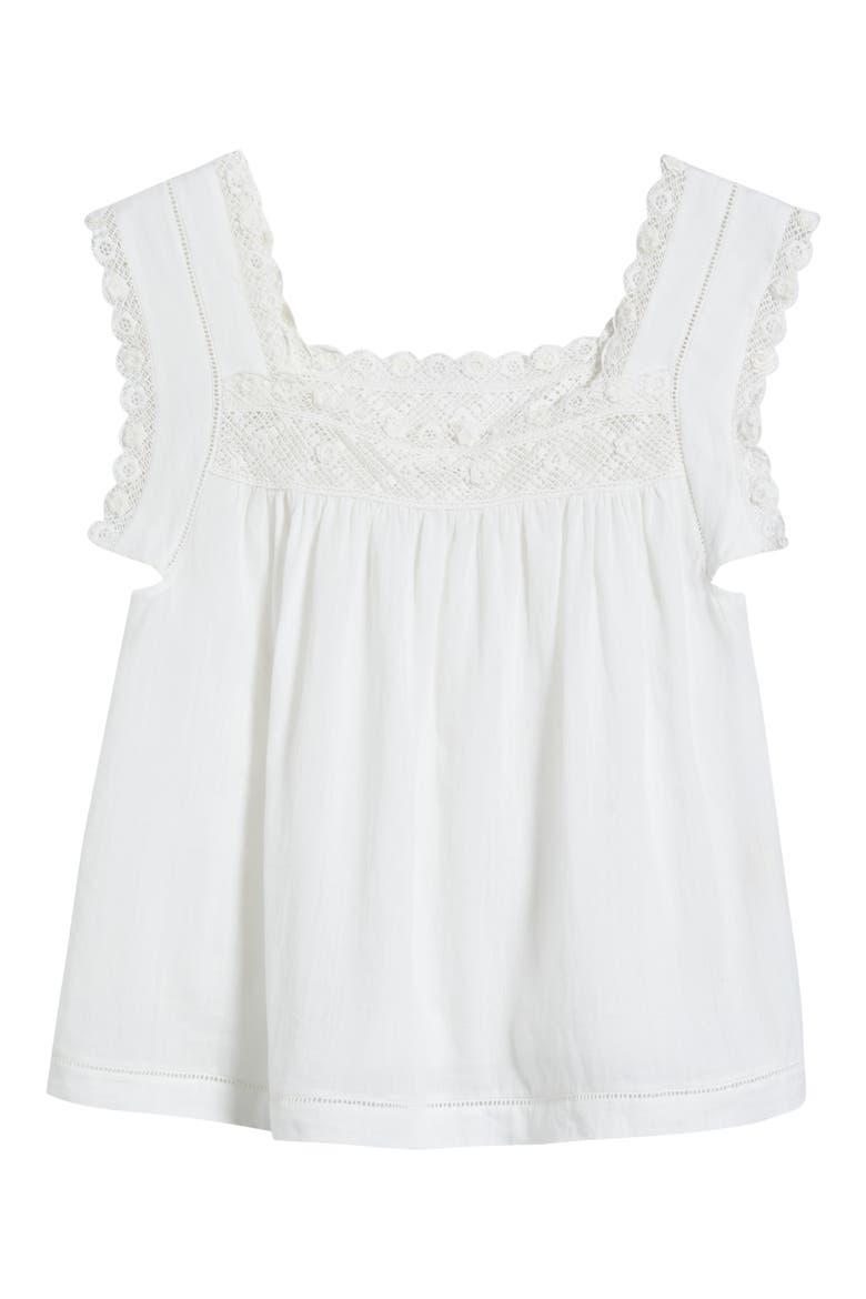 Aphra Lace Trim Top, Alternate, color, SALT