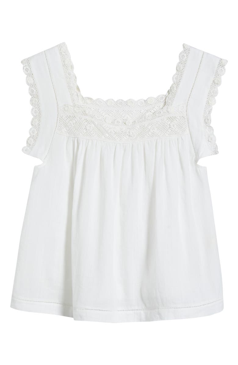 Nera Eyelet Ruffle Organic Cotton Crop Top