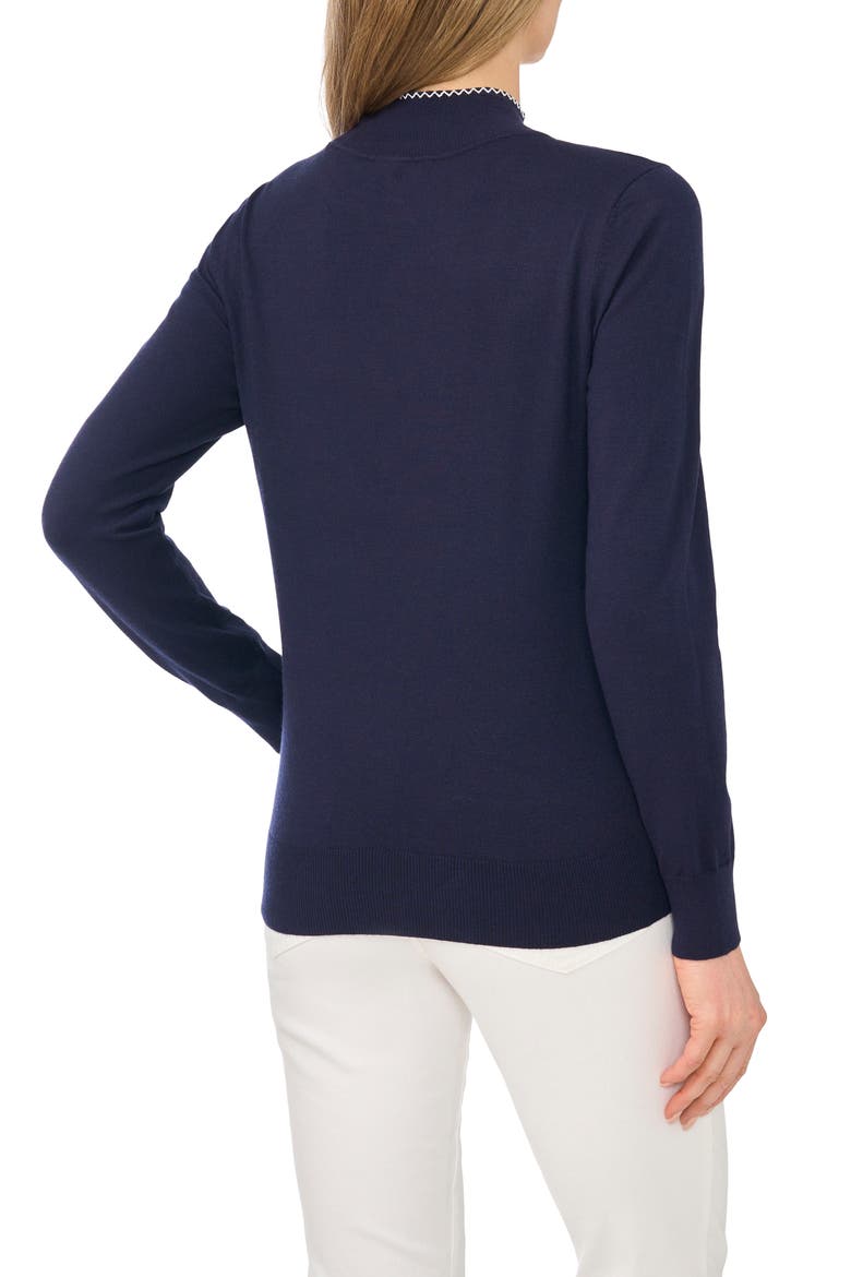 Scarf Tie Neck Sweater, Alternate, color, CLASSIC NAVY