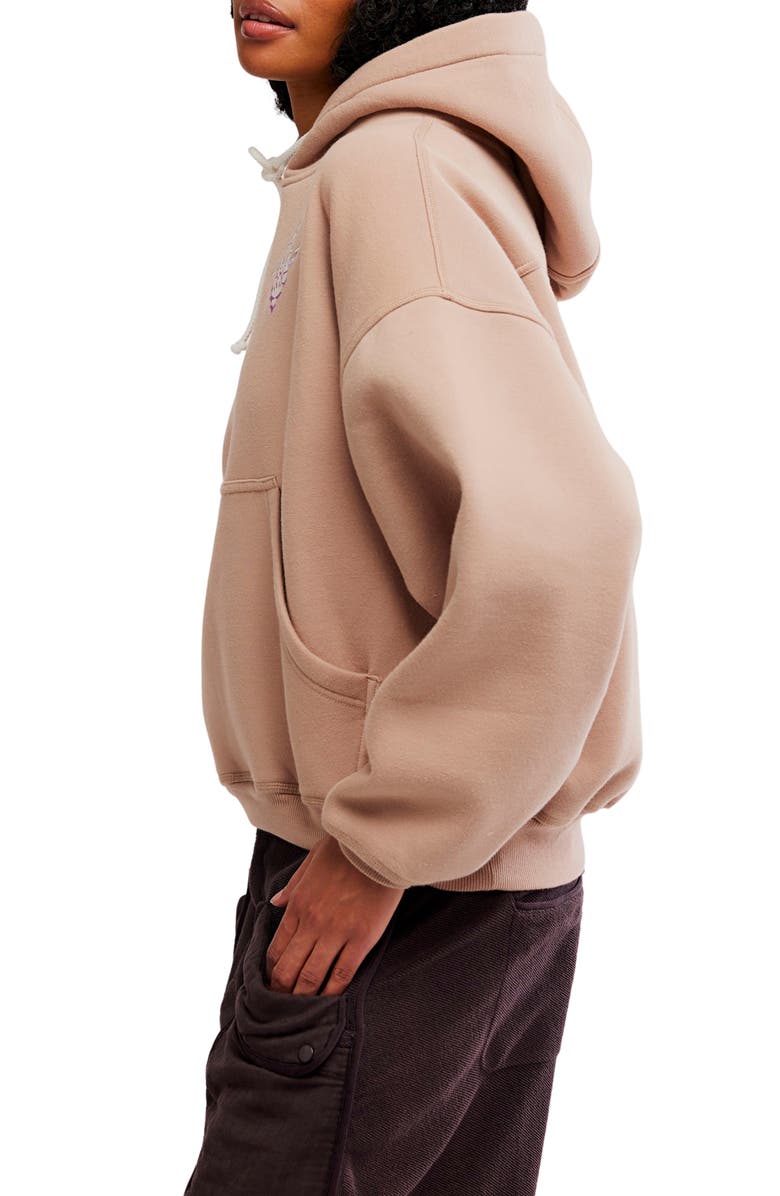 Free People FP Movement Final Call Graphic Hoodie, Alternate, color, Sandy Combo