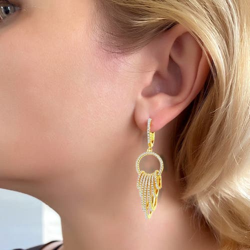 Anna Zuckerman Trifecta Diamond Crystalline Earrings In Yellow Gold