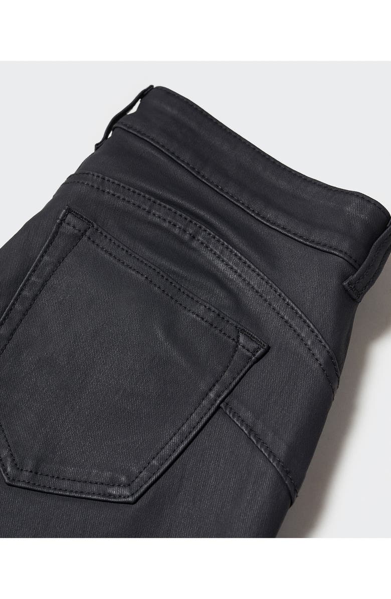 MANGO Coated Mid Rise Skinny Push-Up Jeans, Alternate, color, 