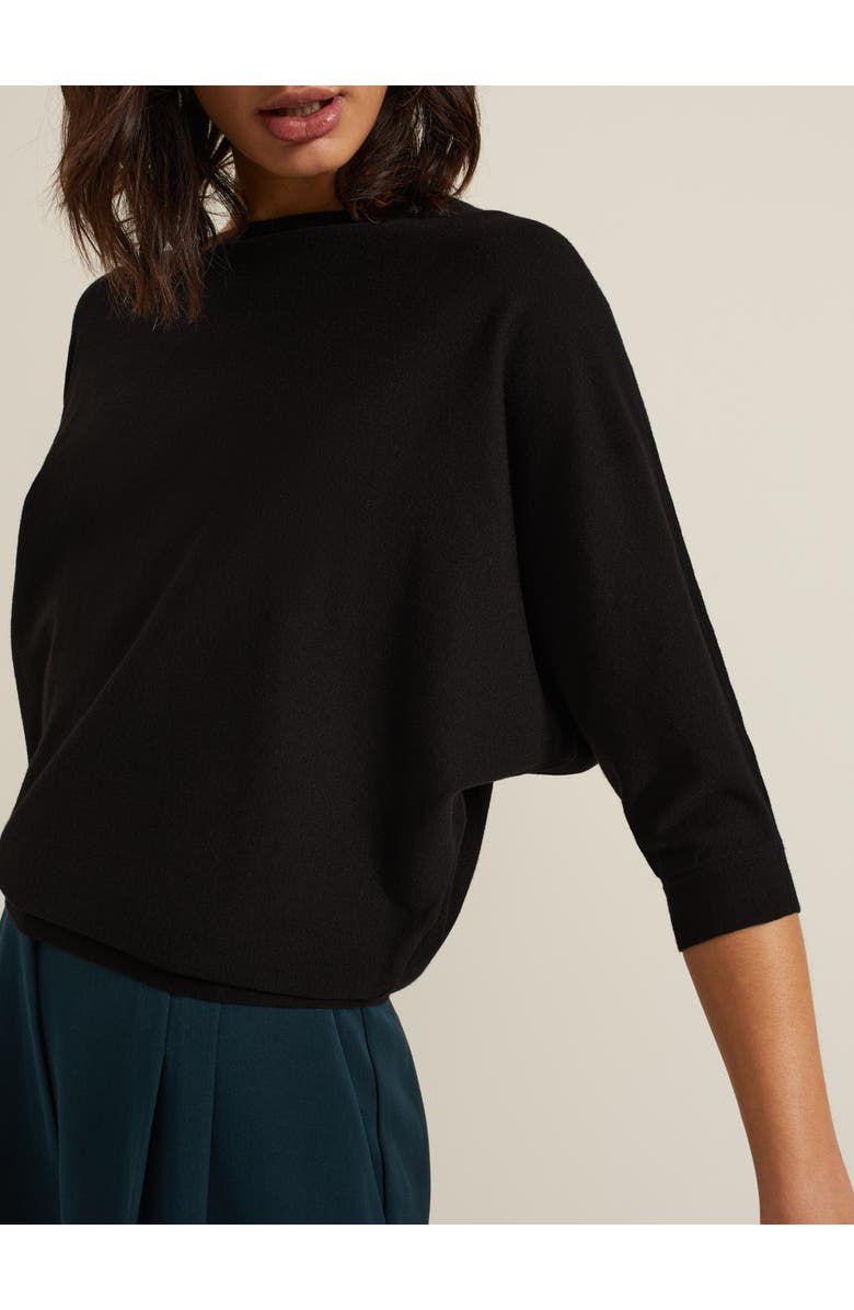 Phase Eight Cristine Slash Neck Knit Jumper, Alternate, color, Black