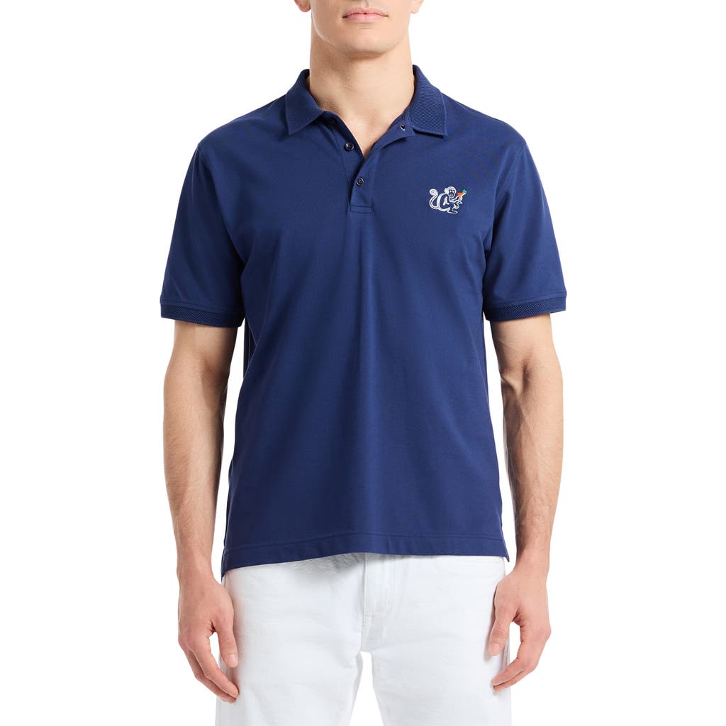 Shop Robert Graham Monkey Business Embroidered Cotton Piqué Polo