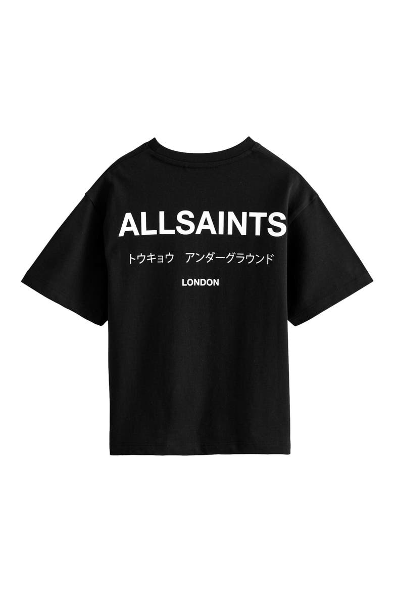 Kids' Oversize Underground Logo Graphic T-Shirt, Alternate, color, BLACK
