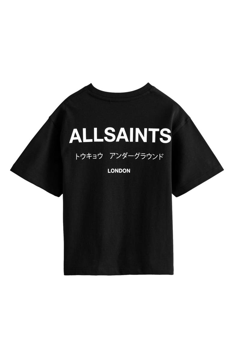 smALLSAINTS by ALLSAINTS Kids' Oversize Underground Logo Graphic T-Shirt, Alternate, color, Black