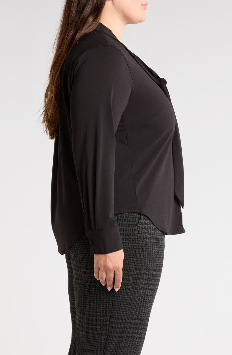 Universal Standard Tess Crepe Tie Neck Top, Alternate, color, 