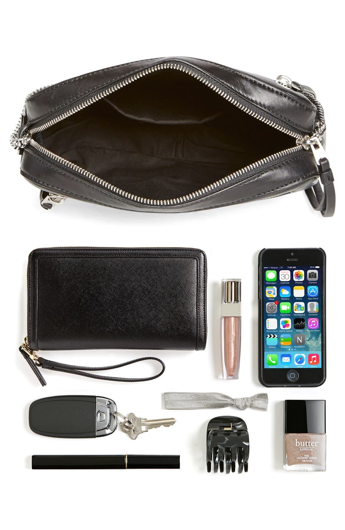 AllSaints 'Fleur de Lis' Crossbody Bag, Alternate, color, 