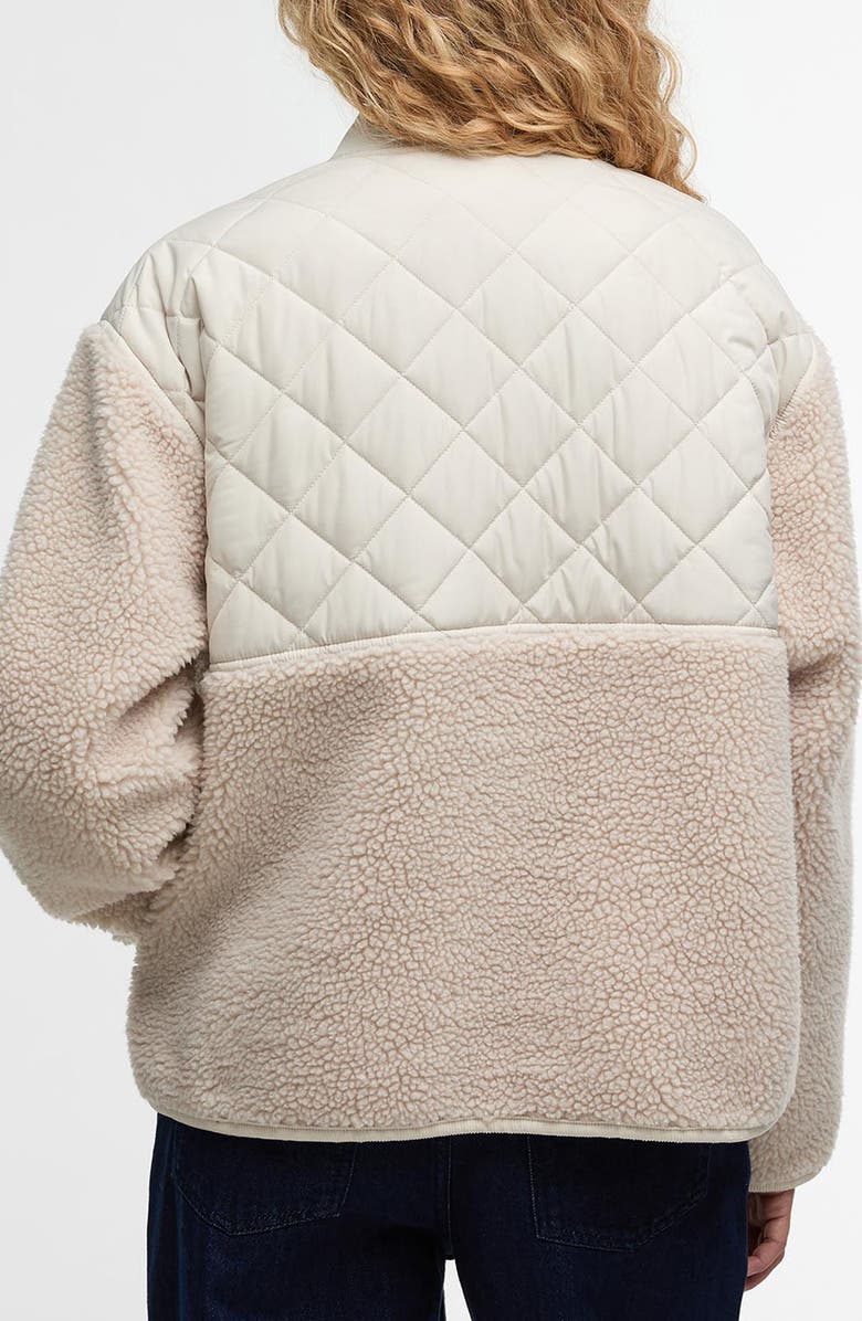 Barbour Wetherby High Pile Fleece Jacket, Alternate, color, Oatmeal/ Silver Cloud