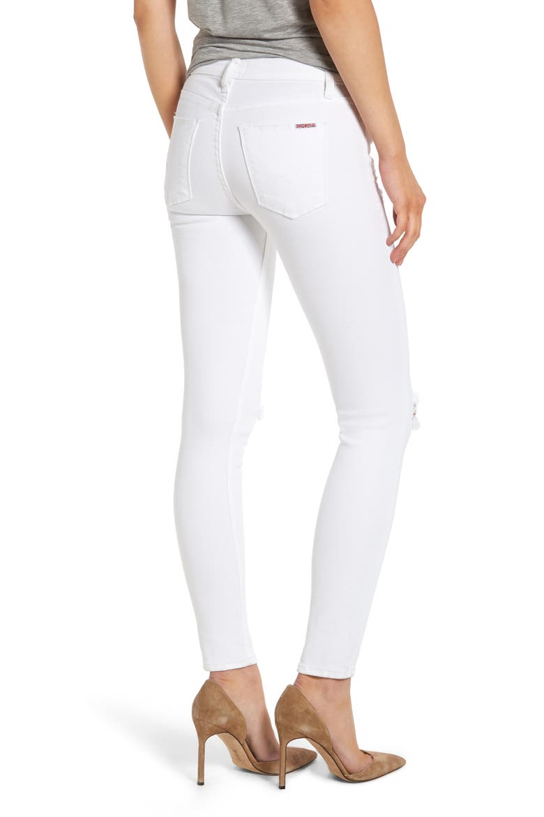 Hudson Nico Ripped Ankle Super Skinny Jeans, Alternate, color, STRIFE