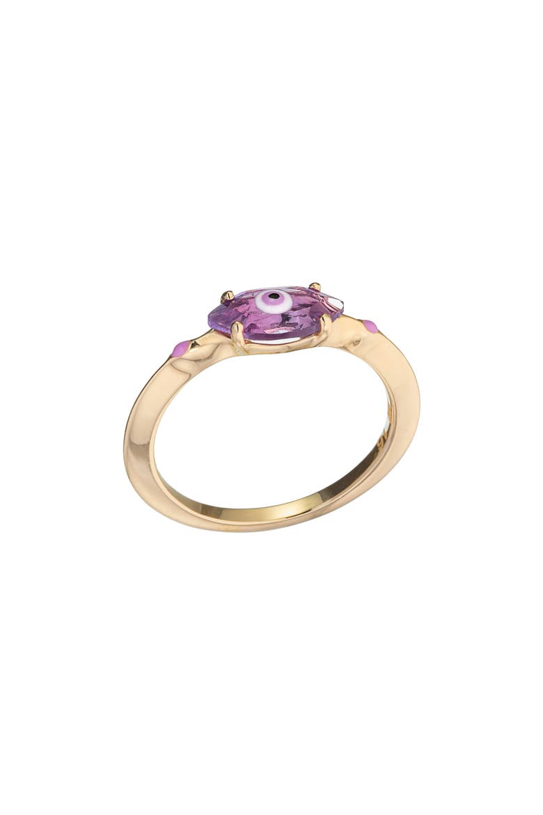 Big Eye Gemstone Ring, Main, color, LIGHT PURPLE