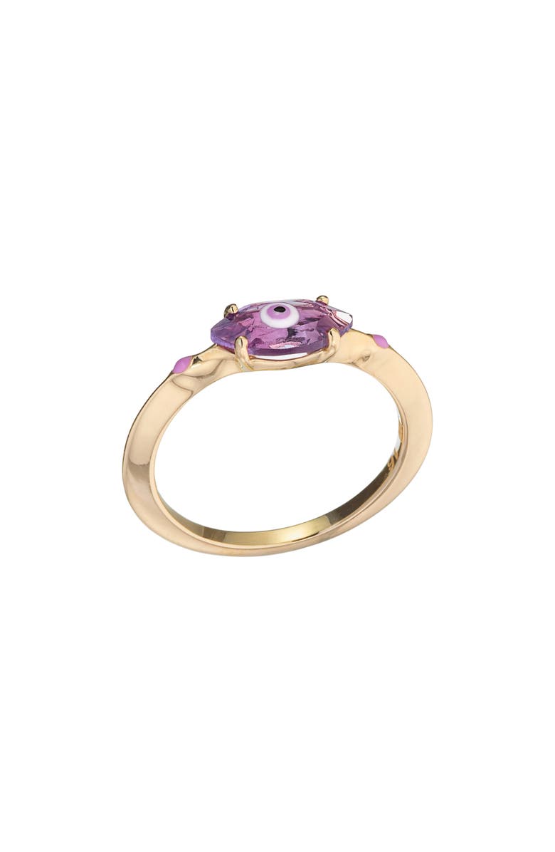 Bea Bongiasca Big Eye Gemstone Ring, Main, color, Light Purple