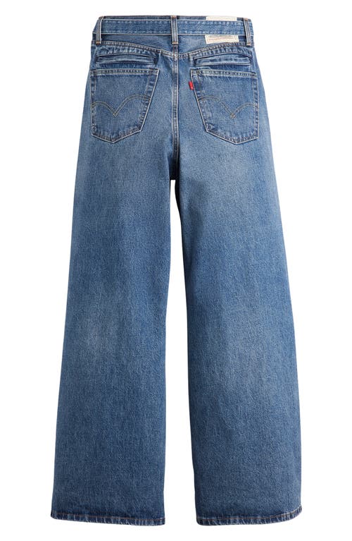 Sacai + Levi's Belted High-rise Wide-leg Jeans In Blue