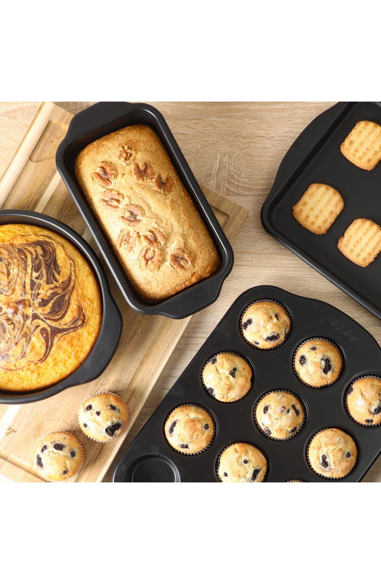 OSTER Teston Platinum Collection 5 Piece Nonstick Carbon Steel Bakeware Set, Alternate, color, Black