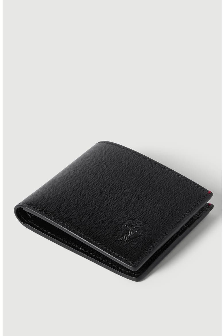 Brushed leather wallet, Alternate, color, Black