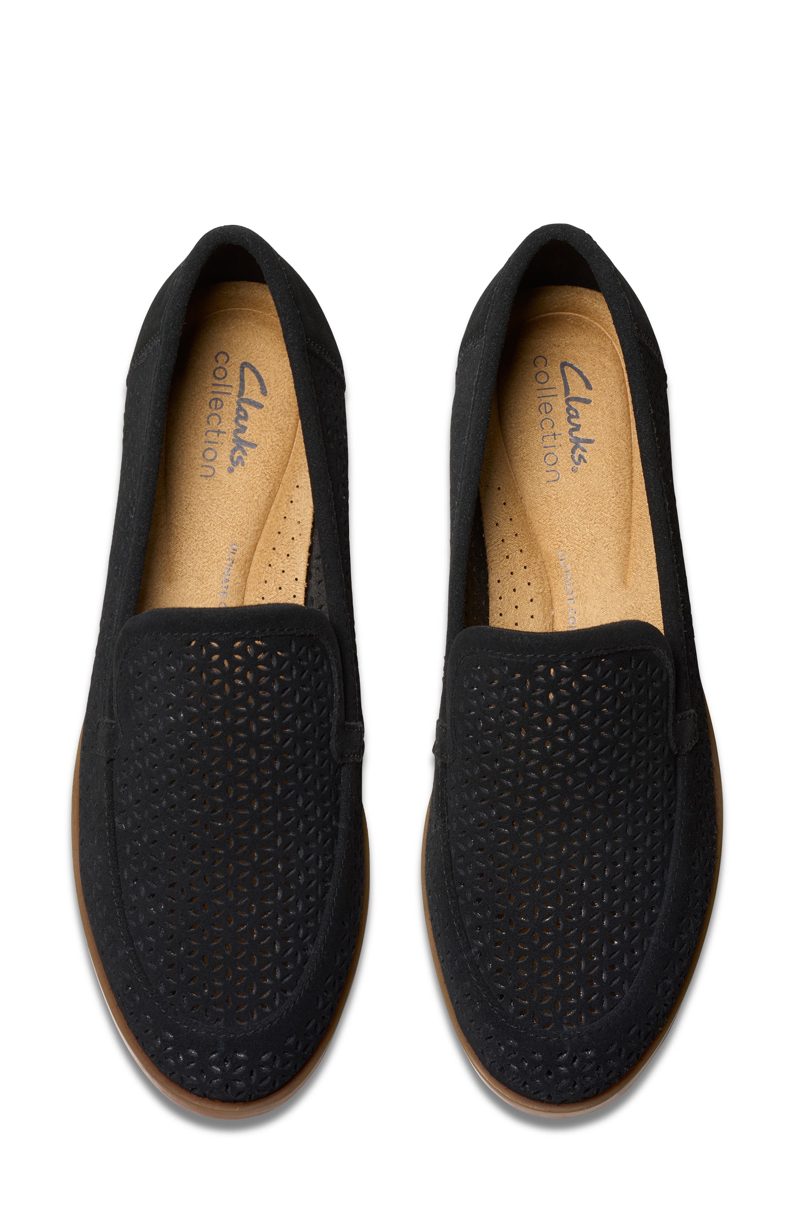 Clarks<sup>®</sup> Trish Cove Slip-On, Alternate, color, Black Suede