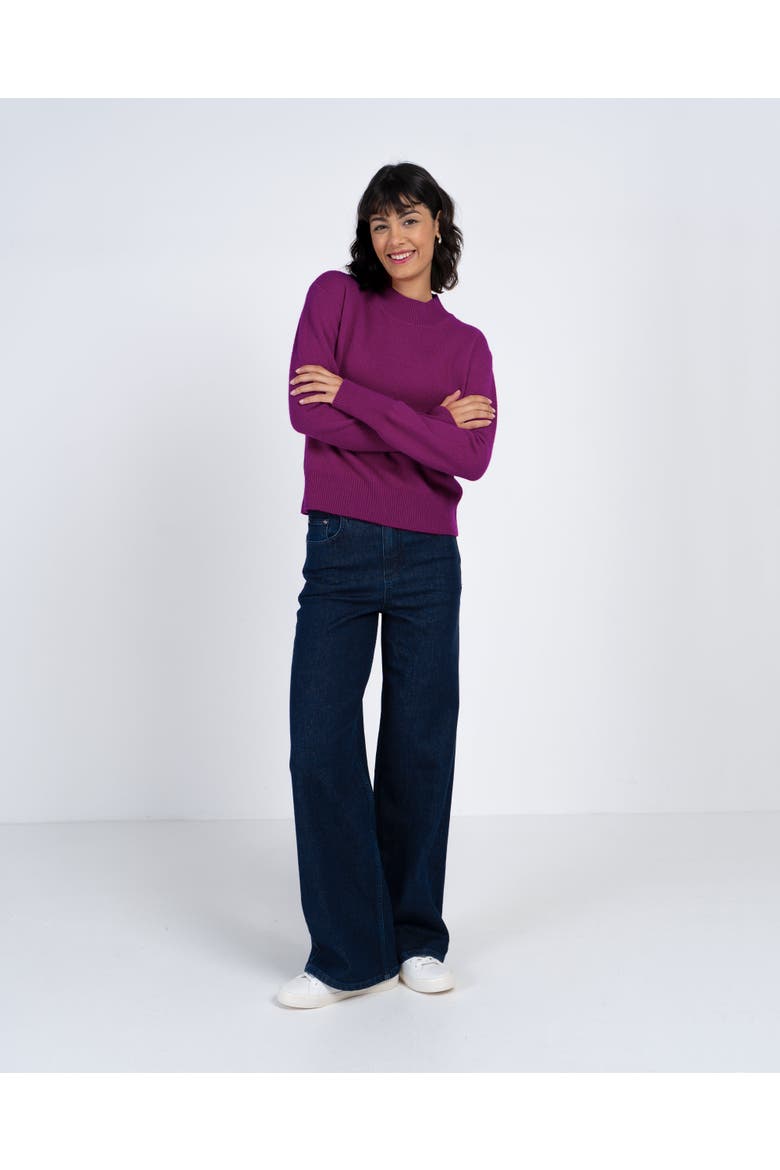 Tina Merino Sweater, Alternate, color, Dahlia