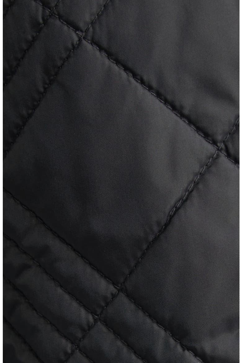 Fernleigh Quilted Jacket with Detachable Leather Collar, Alternate, color, BLACK