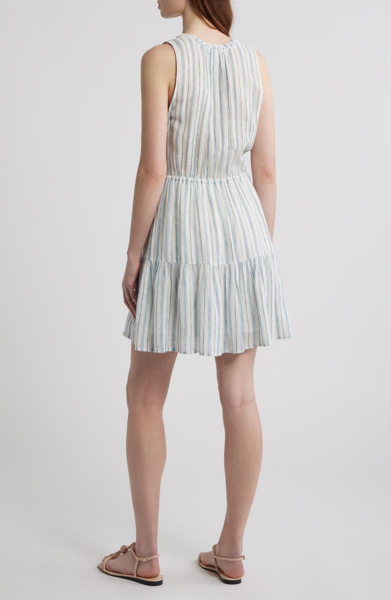 Rails Albany Stripe Tiered Linen Blend Dress, Alternate, color, Windward Stripe