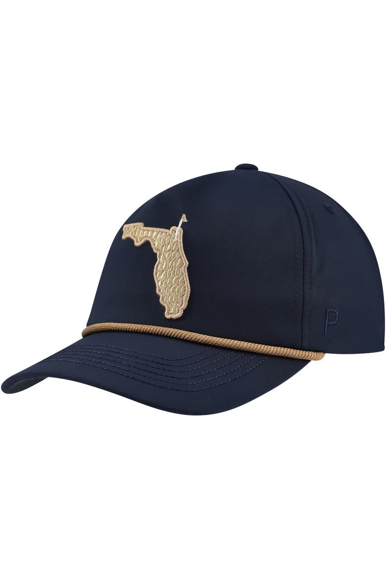 Men's Puma Navy THE PLAYERS 904 Rope Flexfit Adjustable Hat, Alternate, color, Navy