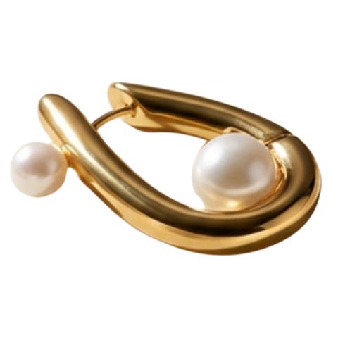 Margot Waterproof Pearl Huggie Earring
