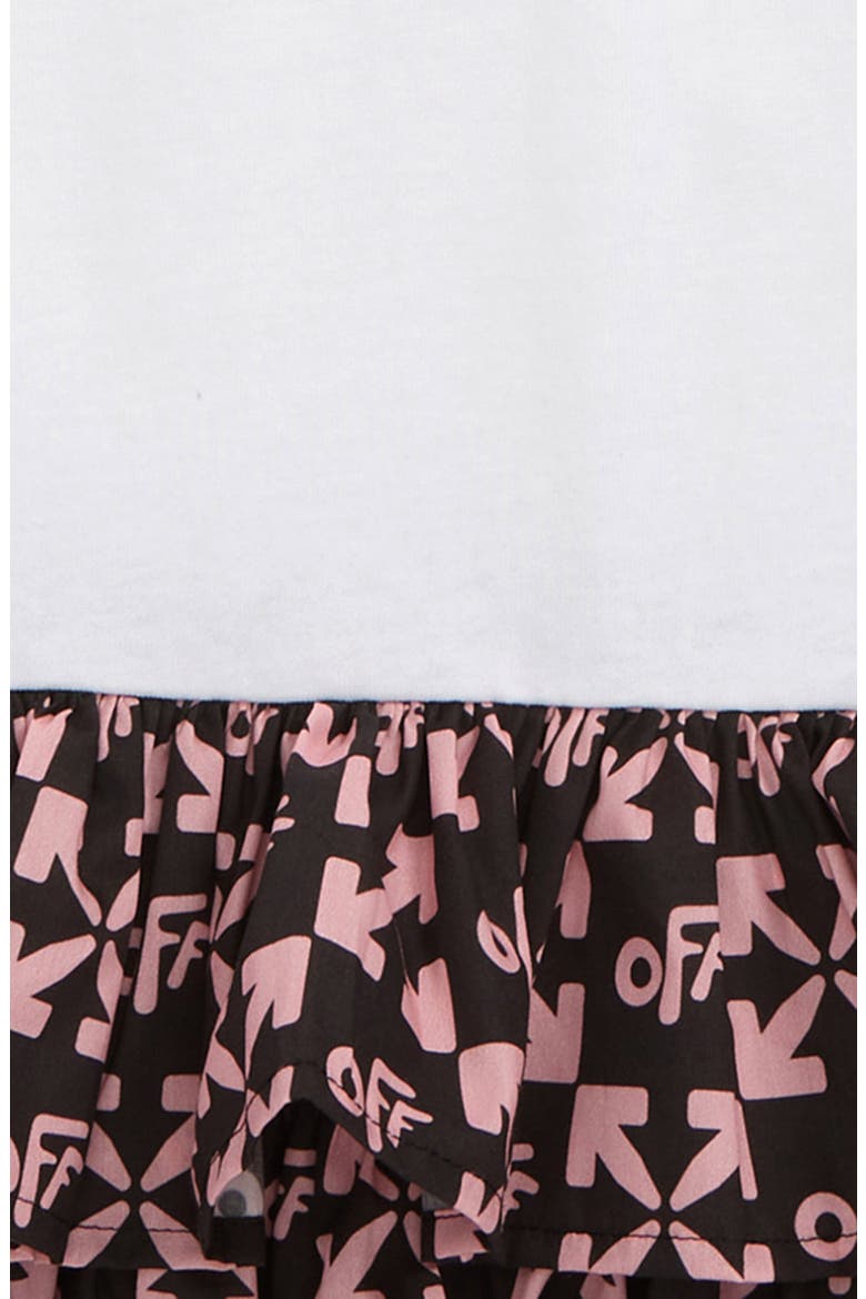 Kids' Logo Tiered Drop Waist T-Shirt Dress, Alternate, color, WHITE PINK