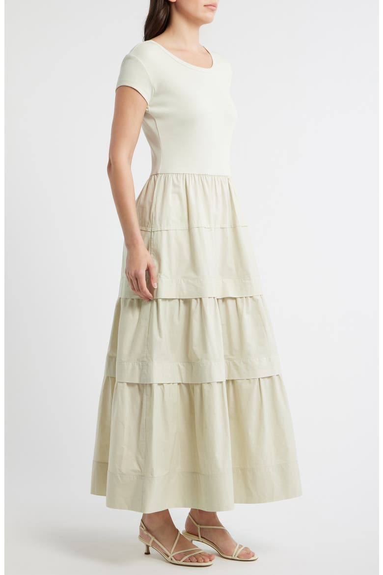 Tiered Midi Dress, Alternate, color, GUAVA LEAF